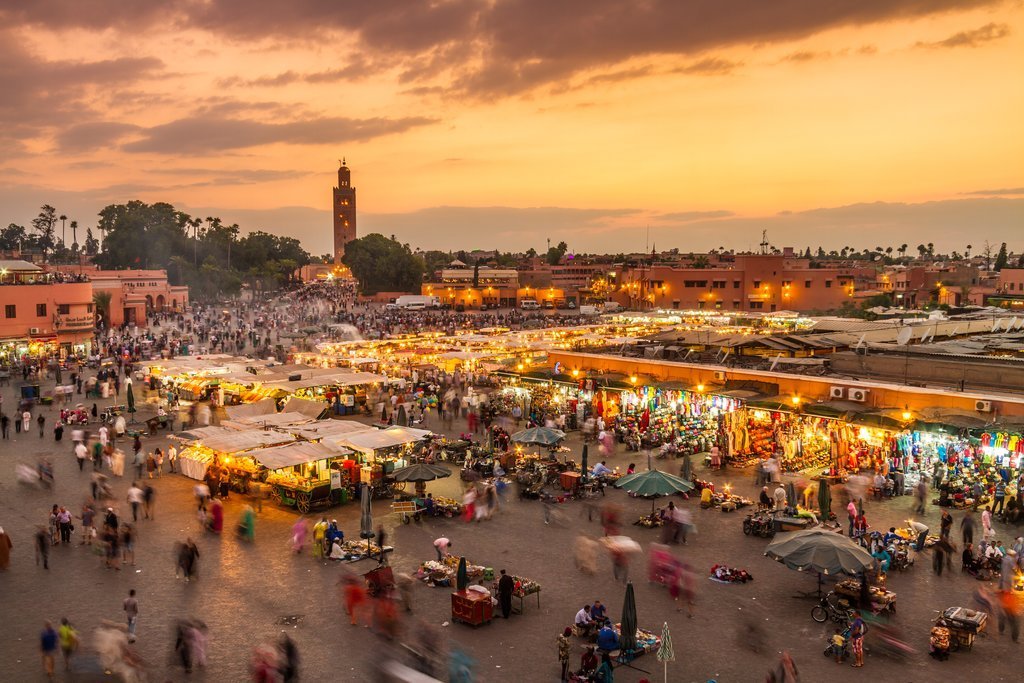 Jemaa El Fna Square by dusk