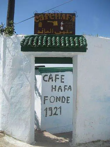 Access to the Café Hafa in Tangier