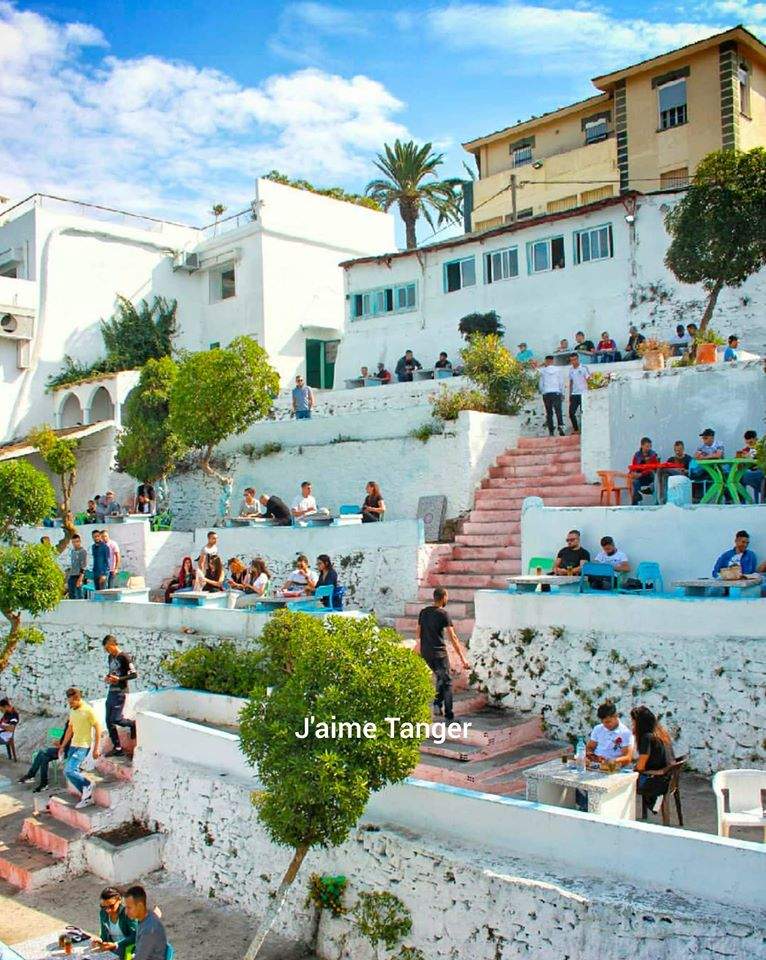 Terraces of Café Hafa in Tangier